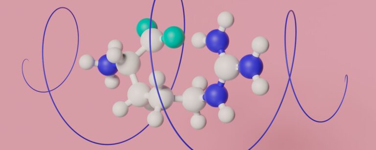 Schemat chemiczny przedstawiający białko